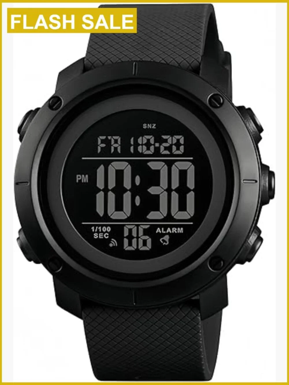 Digital Sports Watch Military Waterproof Men's Stopwatch Alarm Night Light